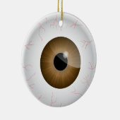 Bruin bloedschot Eyeball Ornament (Rechts)