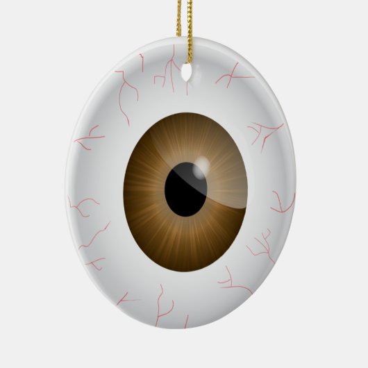 Bruin bloedschot Eyeball Ornament (Rechts)
