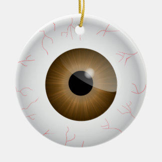 Bruin bloedschot Eyeball Ornament