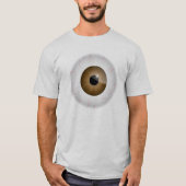 Bruin bloedschot Eyeball Shirt (Voorkant)