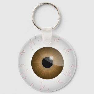 Bruin bloedschot Eyeball Sleutelhanger