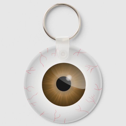 Bruin bloedschot Eyeball Sleutelhanger (Voorkant)
