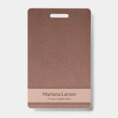 Bruin Bloemen Damast Patroon Badge (Achterkant)