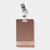 Bruin Bloemen Damast Patroon Badge (Achterkant met clip)