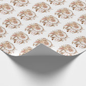 Bruin Bloemen Droom Catcher Cadeaupapier (Hoek)