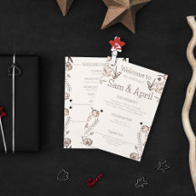 Bruin Bloemen Huwelijk Thema