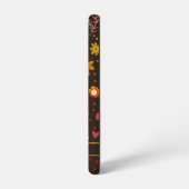 Bruin Bloemen Inspirivity Gepersonaliseerd Samsung Galaxy Hoesje (Linkerkant)