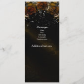 Bruin Bloemen Rozen Herfst Herfst Bruiloft Menu Ka (Achterkant)