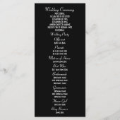 bruin bloemenbruiloft programma programmakaart (Achterkant)