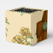  bruin bloemmotief bruiloft bedankdoosjes (Achterkant)