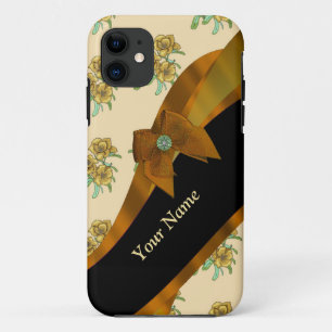 bruin bloemmotief Case-Mate iPhone case