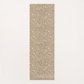 Bruin Bloemmotief Modern Botanisch Ontwerp Yogamat (Voorkant)