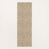 Bruin Bloemmotief Modern Botanisch Ontwerp Yogamat (Achterkant)