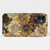 Bruin bloempatroon Case-Mate iPhone case (Achterkant (horizontaal))