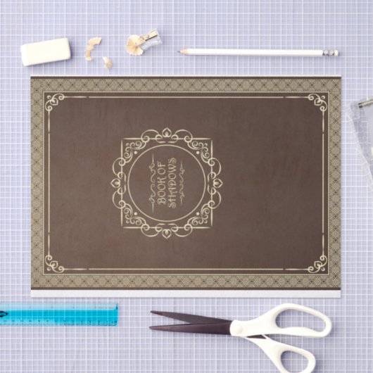 Bruin boek van schaduwbedekking in nood tissuepapier (Craft)