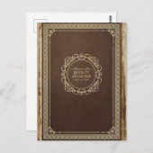 Bruin boek van schaduwen verdrietig oud hout briefkaart (Voorkant / Achterkant)