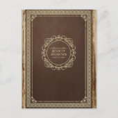 Bruin boek van schaduwen verdrietig oud hout briefkaart (Voorkant)