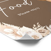 Bruin Boho Beer Ballon Baby shower Voedsel Poster (Hoek)