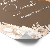 Bruin Boho Beer Balloon Baby's zijn Zoet Poster (Hoek)