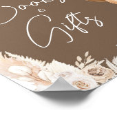 Bruin Boho Beer Balloon Boeken en geschenken Poster (Hoek)