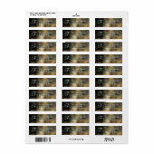 Bruin Bokeh Monogram Retouradres Labels (Full Sheet)