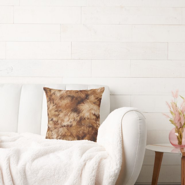 Bruin bont Abstract Kussen (Bank)