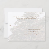 Bruin-Boom-bruiloft Monogram-antwoordkaart Kaart (Voorkant)