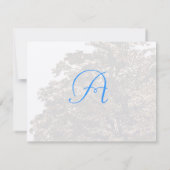 Bruin-Boom-bruiloft Monogram-antwoordkaart Kaart (Achterkant)