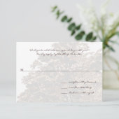 Bruin-Boom-bruiloft Monogram-antwoordkaart RSVP Kaartje (Staand voorkant)