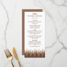 Bruin Bos Range Woodland Bruiloft Menu
