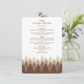 Bruin Bos Range Woodland Bruiloft Menu (Staand voorkant)