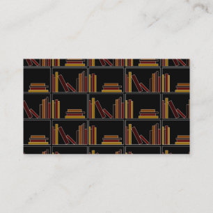 Bruin, Bourgogne en mosterdkleurboeken op Shelf. Visitekaartje