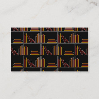 Bruin, Bourgogne en mosterdkleurboeken op Shelf. Visitekaartje