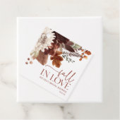 Bruin Bourgondië Herfst Verliefd Bloem Bruids Show Bedankjes Labels (In situ)