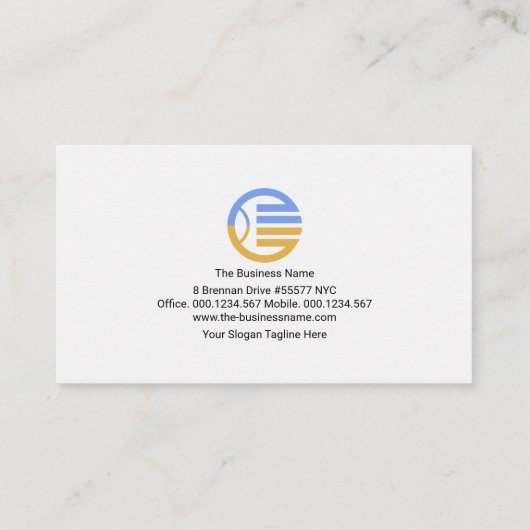 Bruin bouwblok Vertical Re-Bar Engineering Visitekaartje (Achterkant)