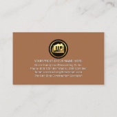 Bruin bouwframe met klusjesman-gereedschap visitekaartje (Achterkant)