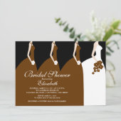 Bruin Bridesmaids Bridal Shower Kaart (Staand voorkant)