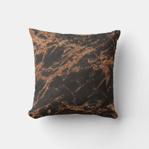 Bruin/Bronze Marble Pillow Kussen