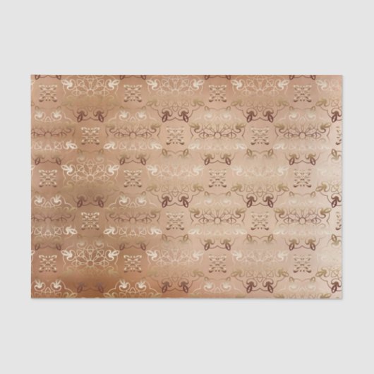 Bruin Bronze sierpatroon met metalen Tissuepapier (Voorkant)