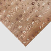 Bruin Bronze sierpatroon met metalen Tissuepapier (Detail)