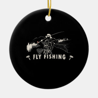 Bruin Brook forel vliegen Gift Fisherman Keramisch Ornament