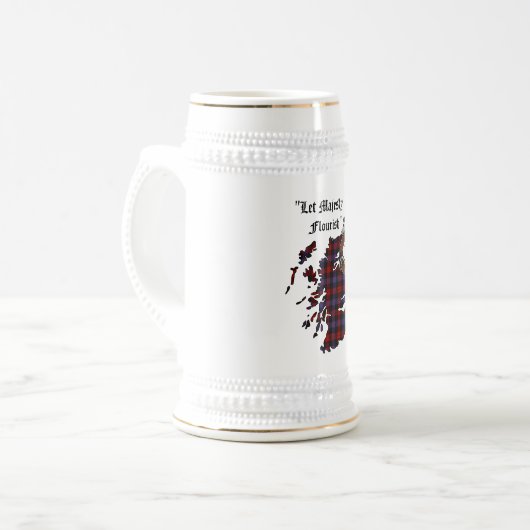 Bruin/Broun Clan Badge Stein Bierpul (Voorkant links)