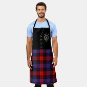 Bruin/Broun Clan Badge & Tartan Kilt Schort (Gedragen)