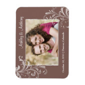 bruin-bruin Floral Foto Weddenschap Magnet Magneet (Verticaal)