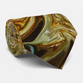 Bruin bruin geelbruin Stropdas (Opgerold)