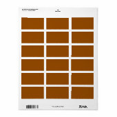 Bruin, Bruin (Traditioneel) (stevige kleur) Etiket (Full Sheet)