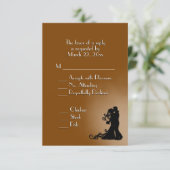 Bruin bruinbruin bruinbruin bruinbruin bruin bruin RSVP kaartje (Staand voorkant)