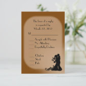 Bruin bruinbruin bruinbruin bruinbruin bruin bruin RSVP kaartje (Staand voorkant)