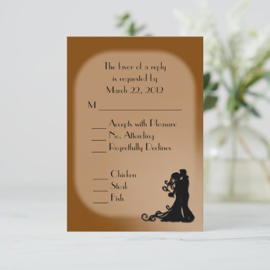 Bruin bruinbruin bruinbruin bruinbruin bruin bruin RSVP kaartje (Staand voorkant)