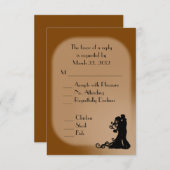 Bruin bruinbruin bruinbruin bruinbruin bruin bruin RSVP kaartje (Voorkant / Achterkant)